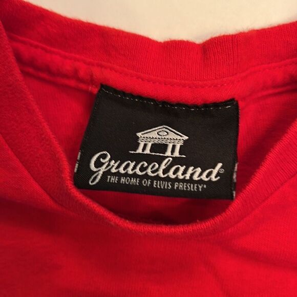 Youth XS BOY’s GRACELAND T Shirt Elvis Presley TCB - Picture 3 of 5